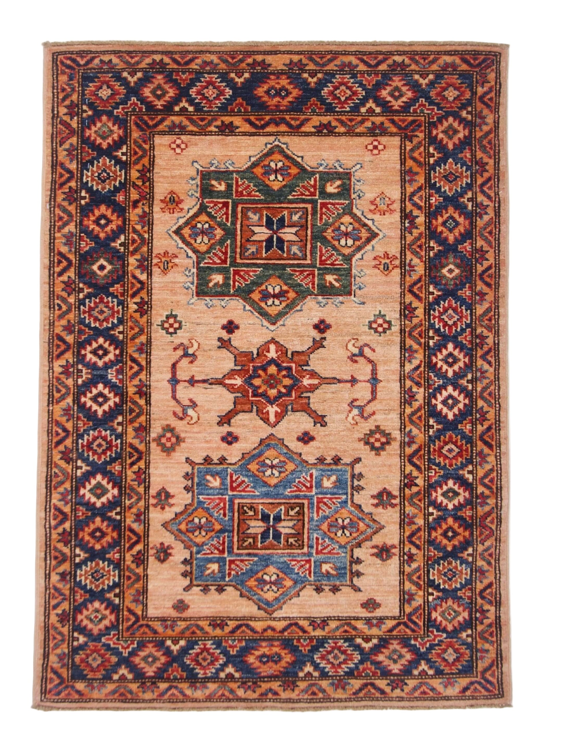 Super Kazak (2'10"x4'00") adobe/navy-0