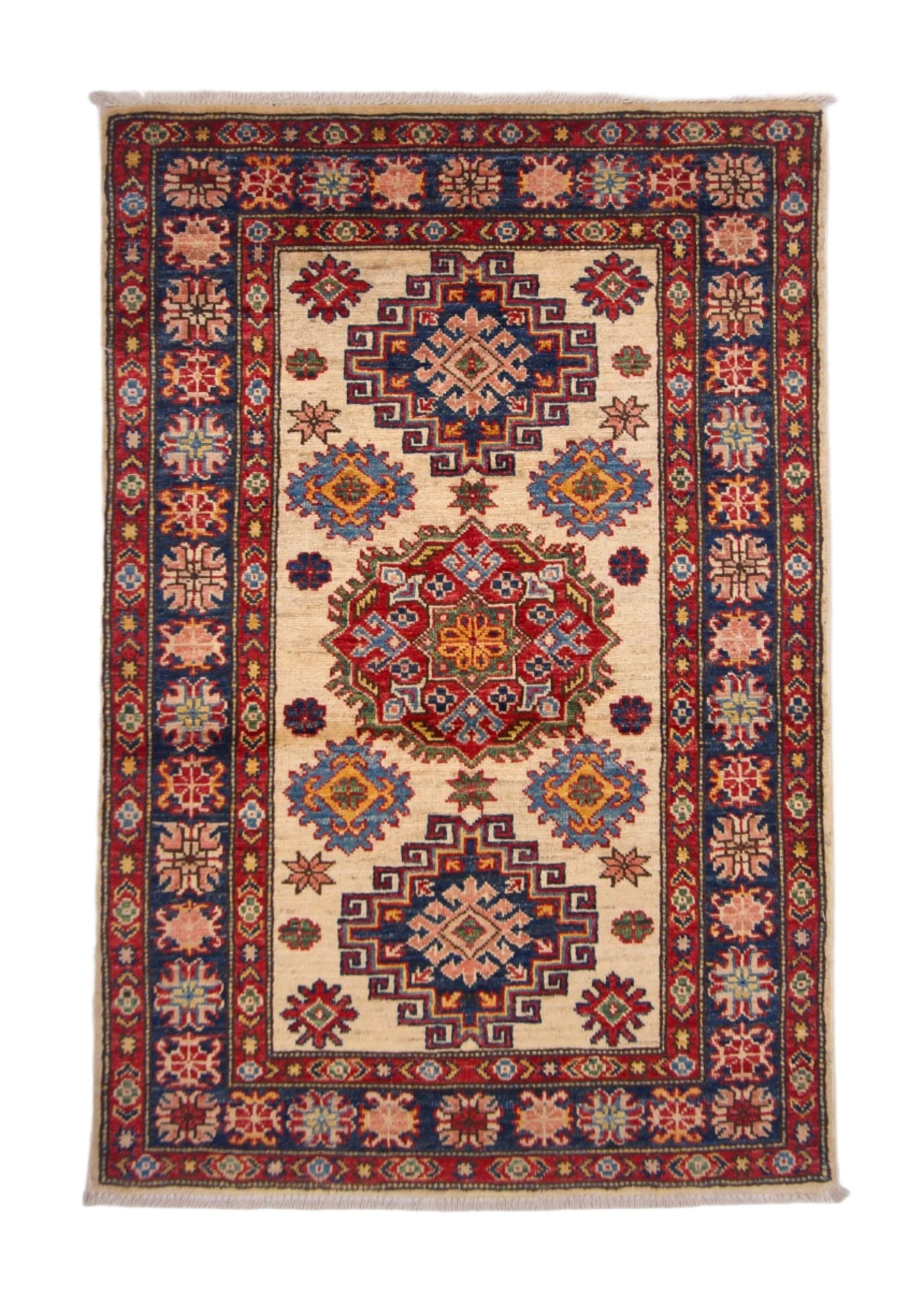 Super Kazak (2'08"x3'11") ivory/navy-0