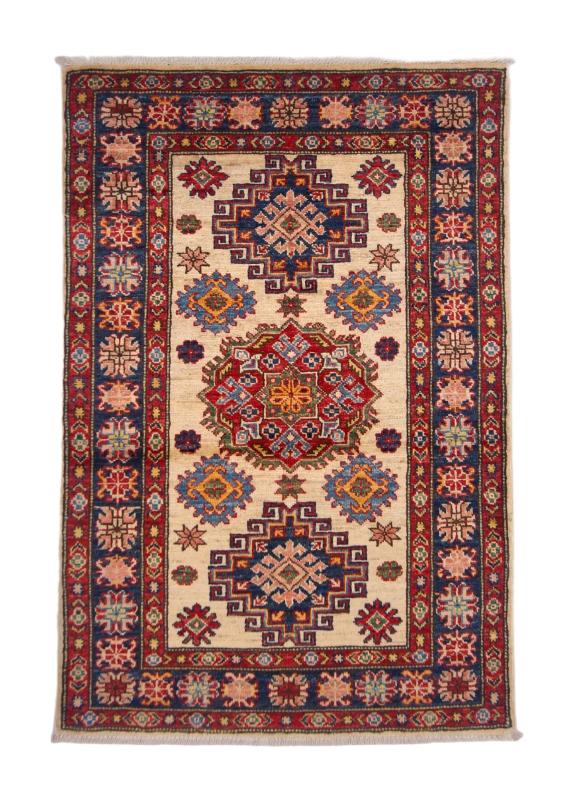 Super Kazak (2'08"x3'11") ivory/navy-0