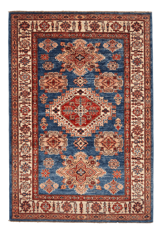 Super Kazak (3'04"x4'10") denim blue/ivory-0
