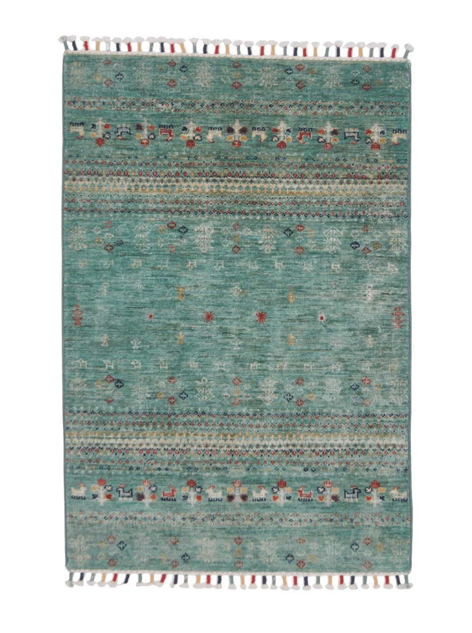Afghan Gabbeh (2'07"x3'10") light green-0