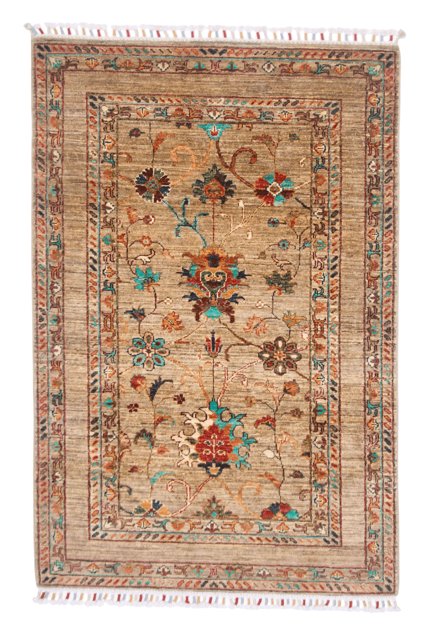 Khorjin (3'03"x4'11") camel/turquoise-0