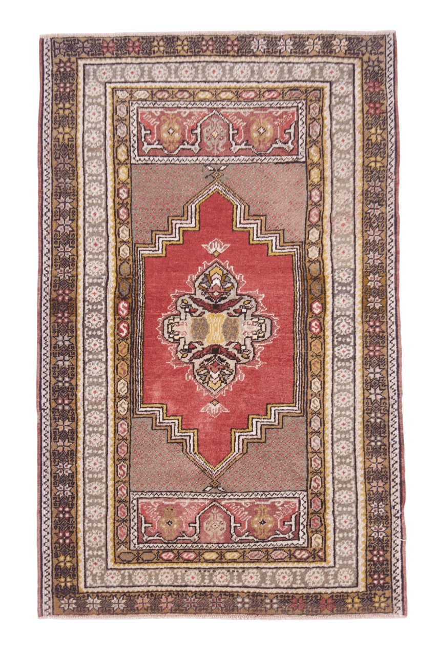Vintage Turkish (3'04"x5'04") lt.red/gold-0