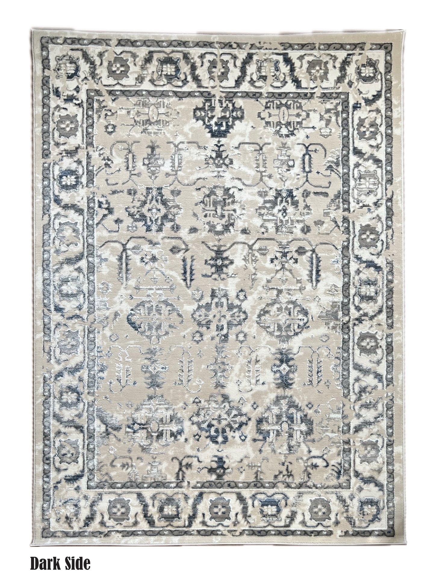 ROY's Home High&Low Area Rugs, Silver and Dark Shiny Effect-3
