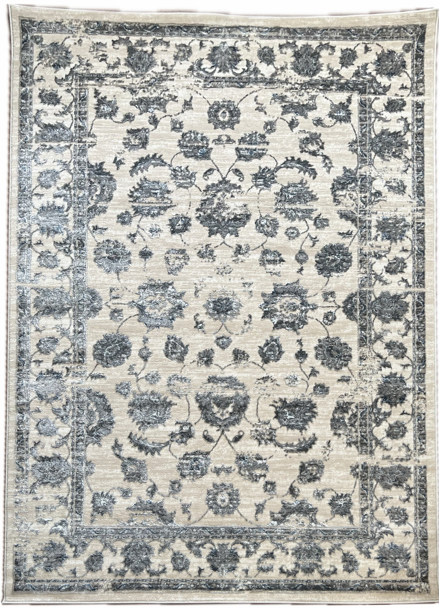 ROY's Home High&Low Area Rugs,Vintage Flower Garden Design, Shiny Effect Colors-1