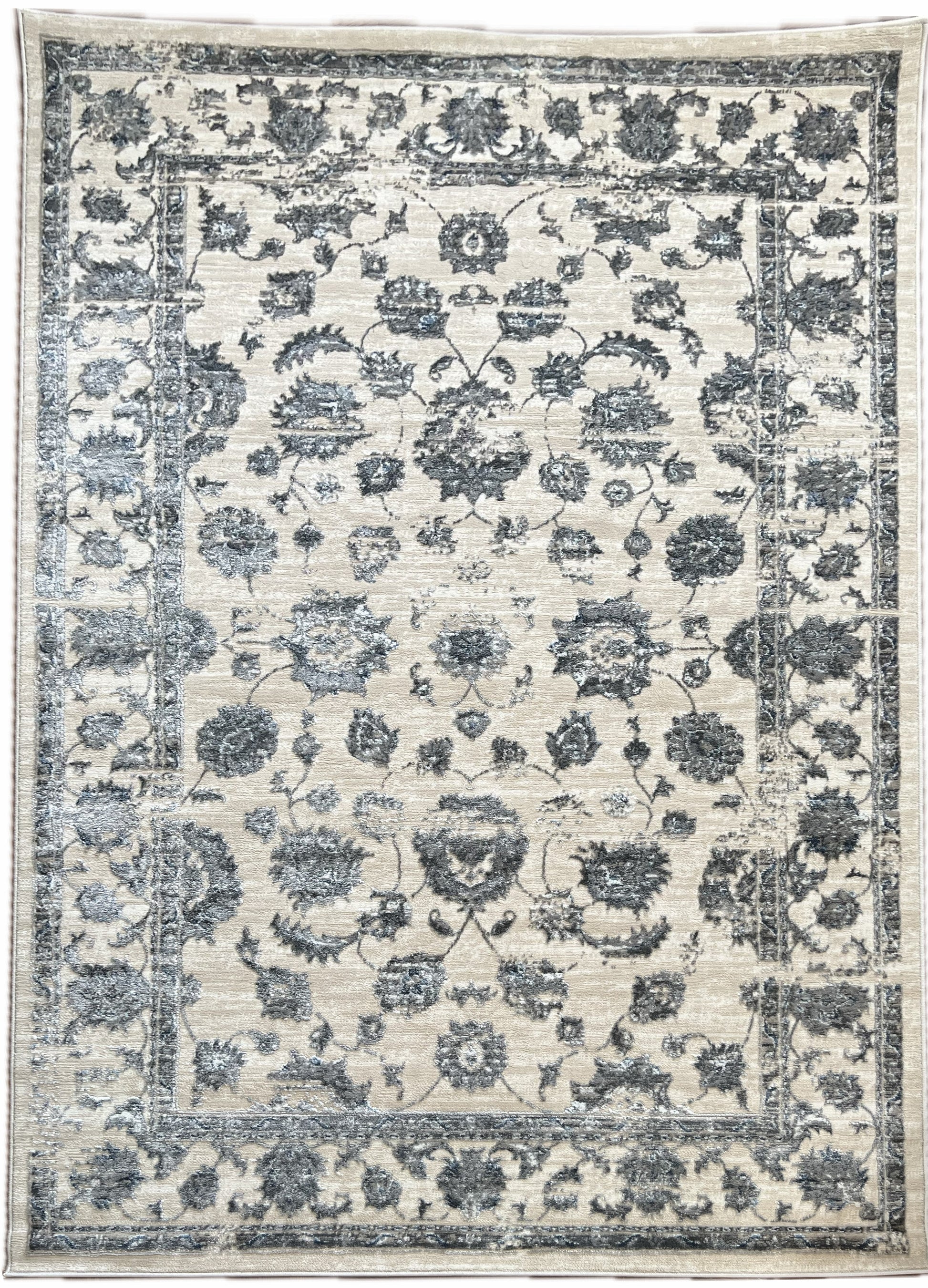 ROY's Home High&Low Area Rugs,Vintage Flower Garden Design, Shiny Effect Colors-1