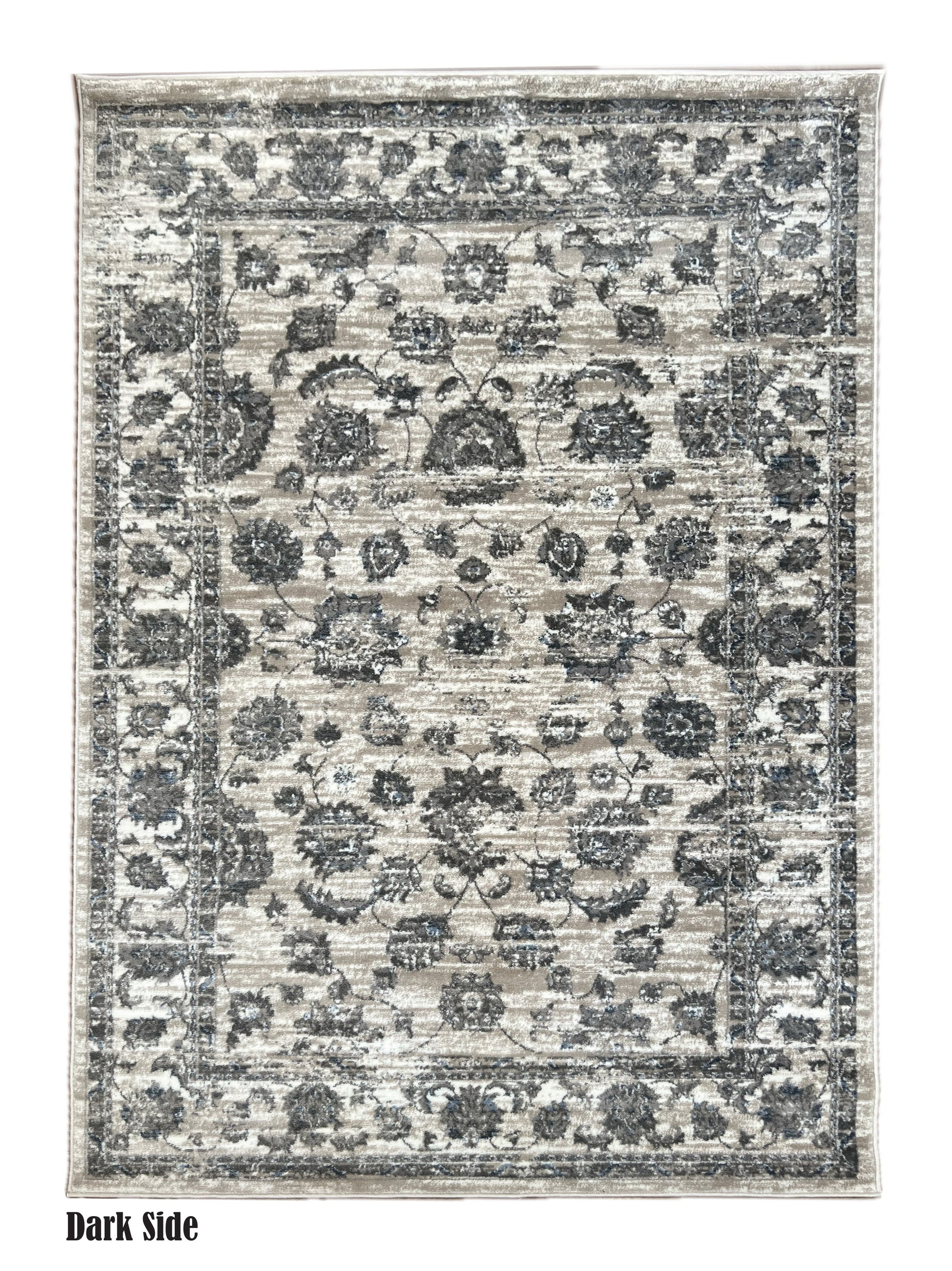 ROY's Home Flower Garden Design Area Rugs, Vintage Effect Lines-1