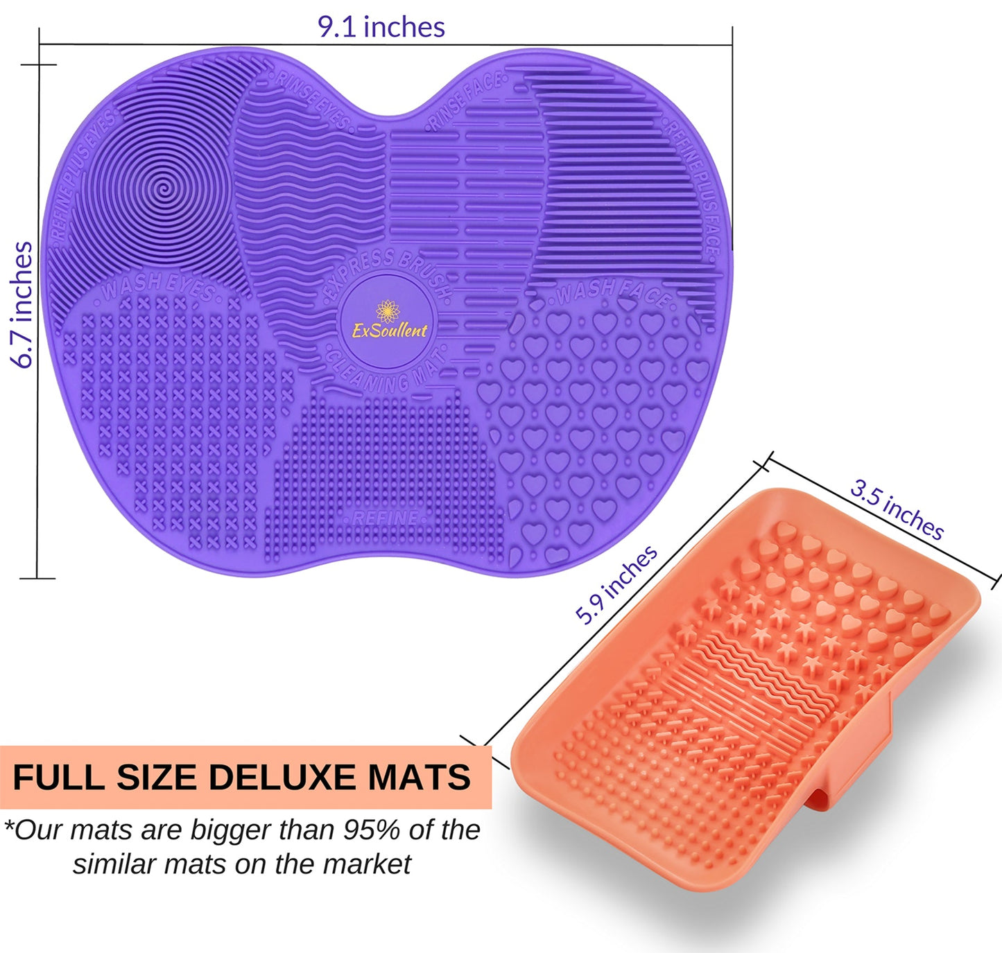 Makeup Brush Cleaner Mat Set-3