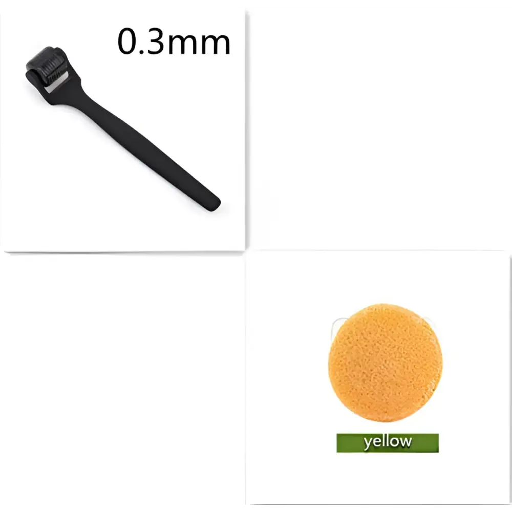 Matte Black Microneedle Roller Feel Oil Rubber Handle