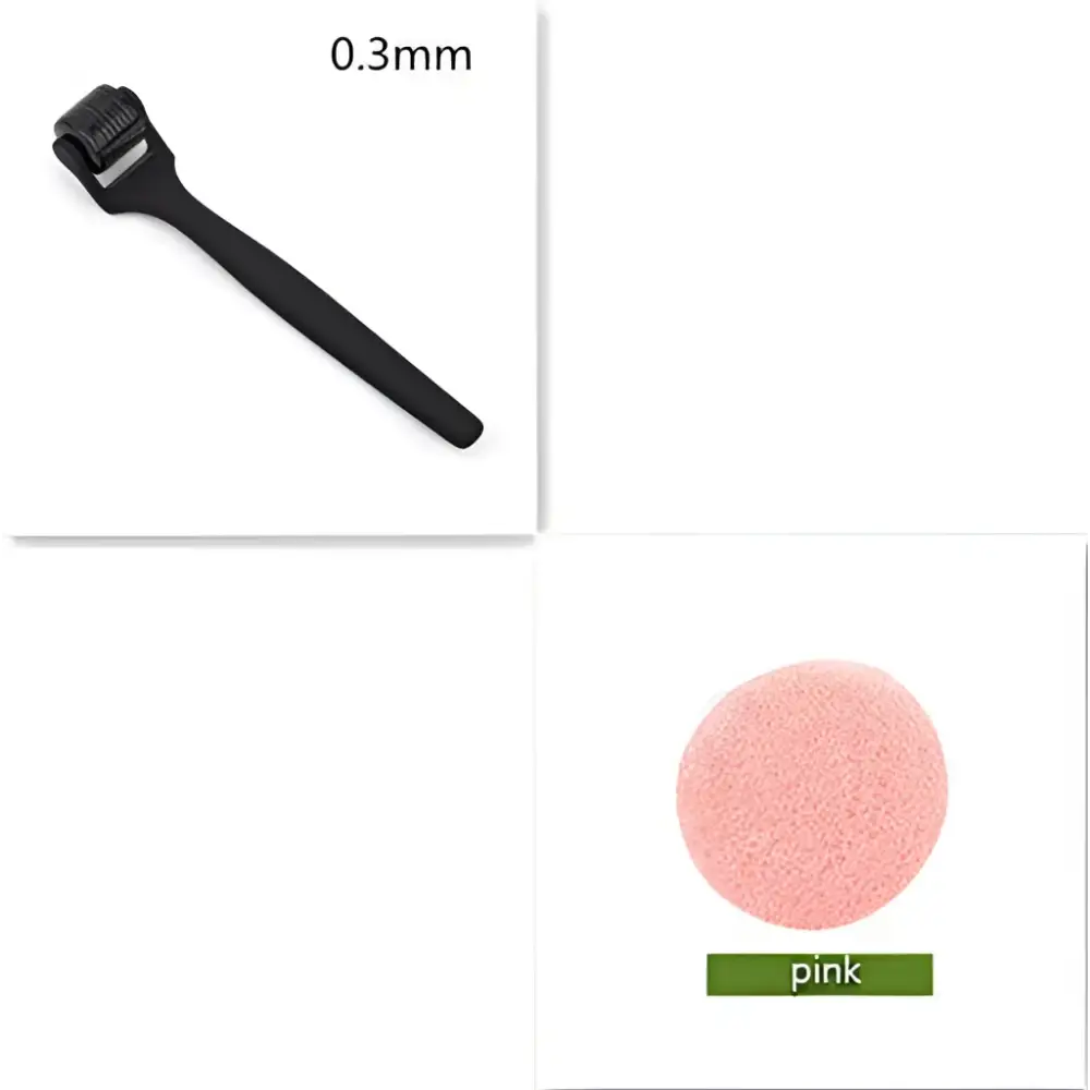 Matte Black Microneedle Roller Feel Oil Rubber Handle