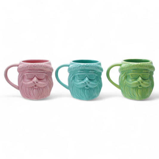 Hipster Santa in Sunglasses Ceramic Coffee Mug