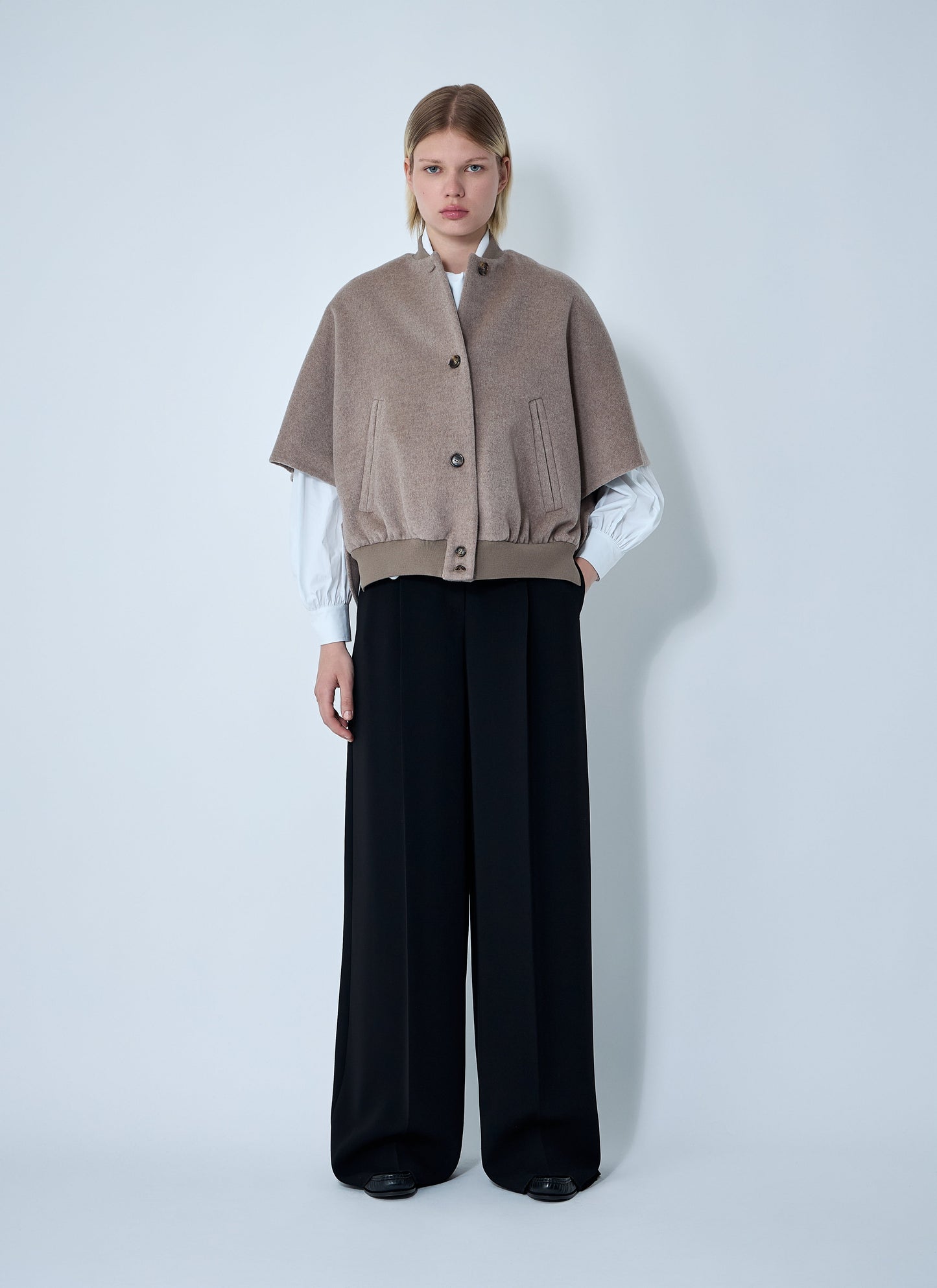 Max Mara Women Cashmere Logo Motif Poncho