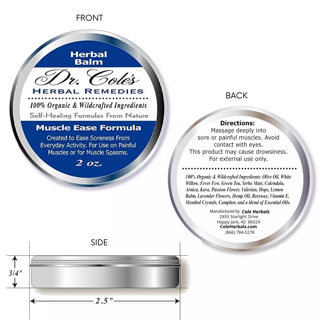 Dr. Cole's Muscle Ease Herbal Balm SixPak-2