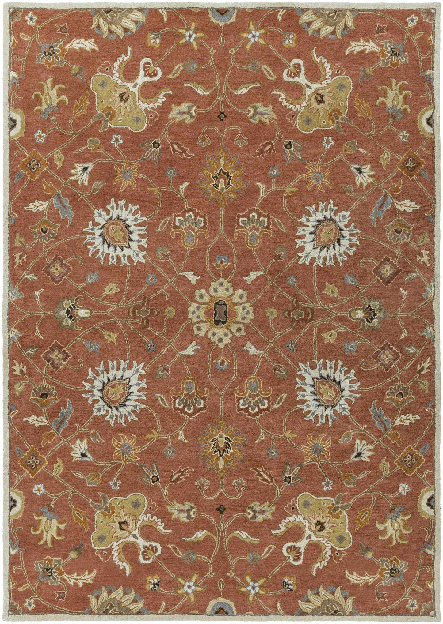 Logville Hand Tufted Rust 1119 Wool Rug-3