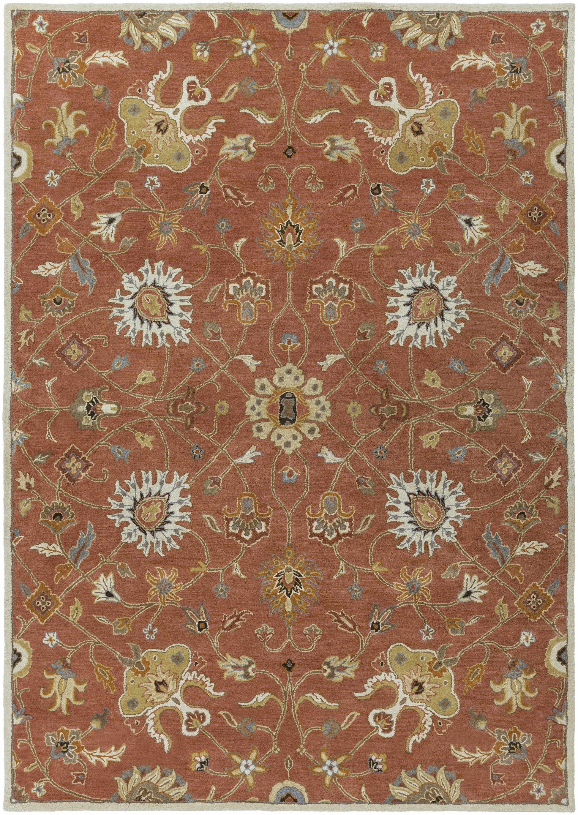 Logville Hand Tufted Rust 1119 Wool Rug-3