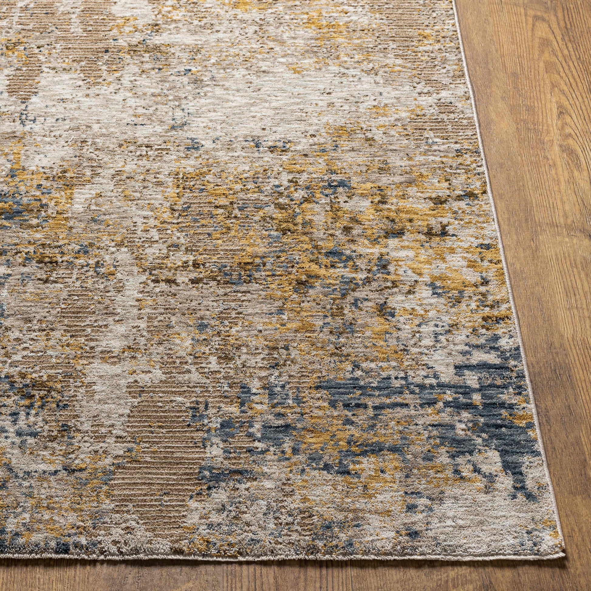 Meads Abstract Mustard Luxe Rug-4