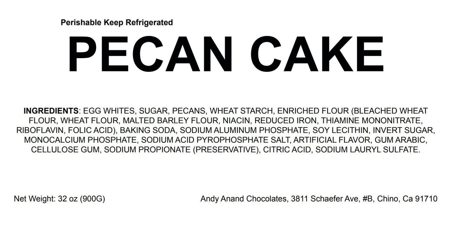 Andy Anand Caramel Pecan Cake, 9-Inch, 2 lb – Gift Boxed, Birthday, Wedding, Anniversary, Christmas, Mother's & Father's Day Dessert Gift