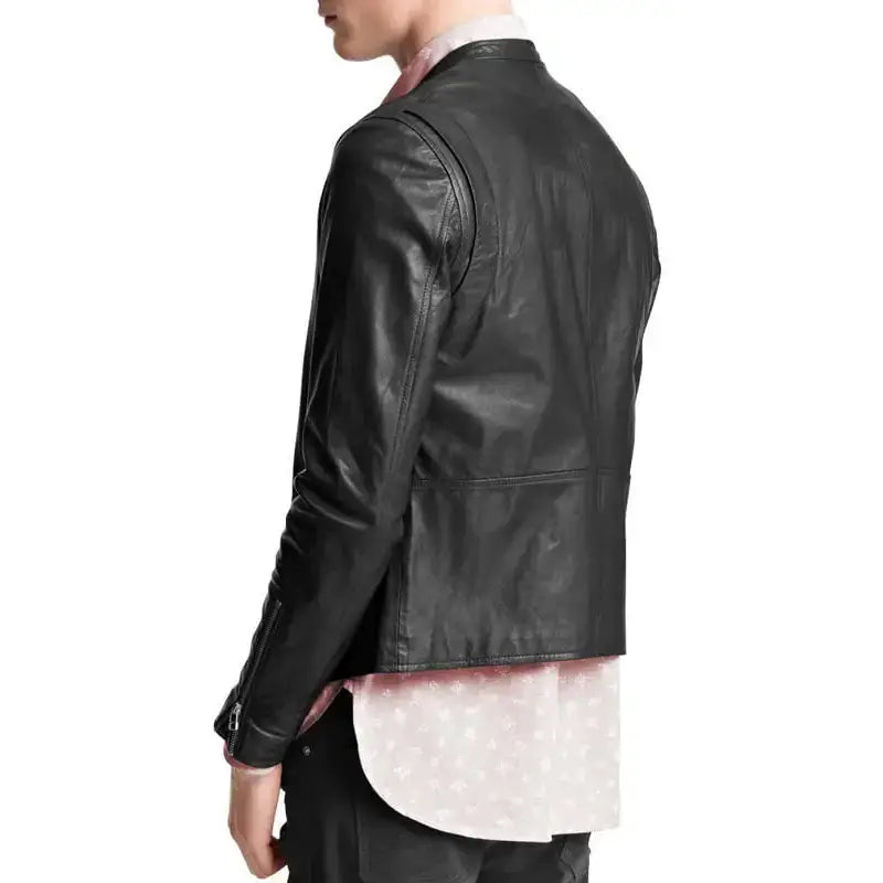 Men’s Classic Black Leather Jacket-1