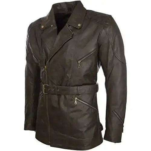 Mens Genuine Leather Motorbike Jacket-1