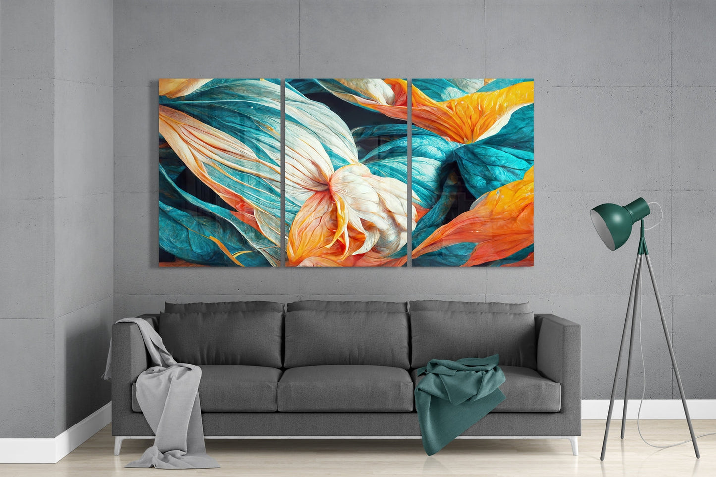 Flowers Glass Wall Art