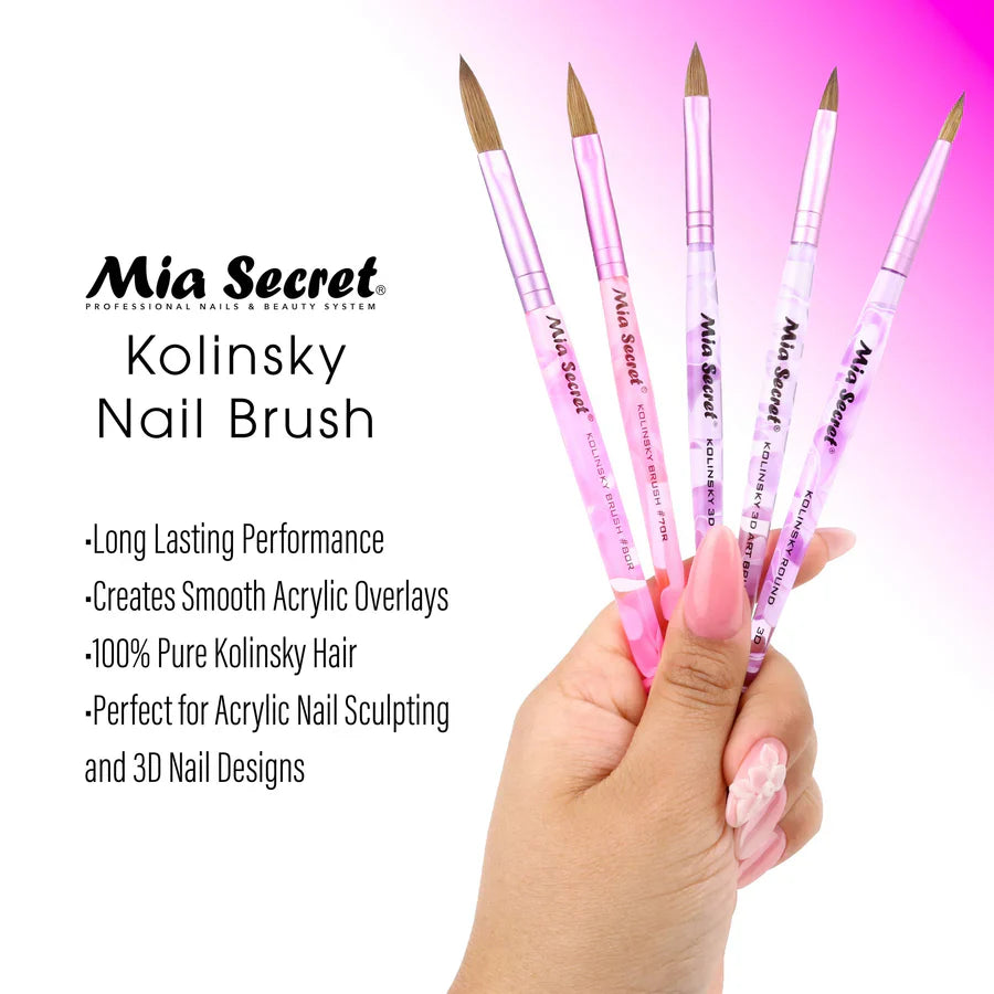 Mia Secret - Kolinsky Nail Brushes Art #6 OR (3D)-1