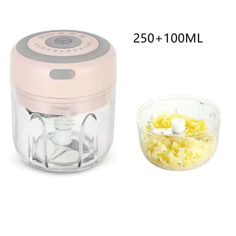 Mini Electric Garlic Chopper with Glass Bowl