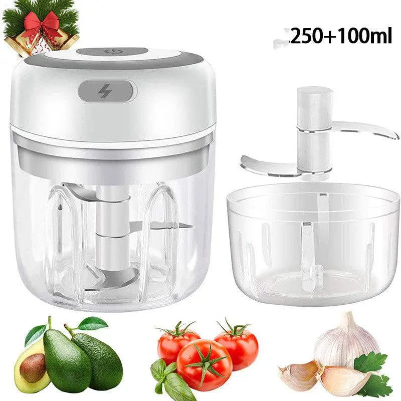 Mini Electric Garlic Chopper with Glass Bowl