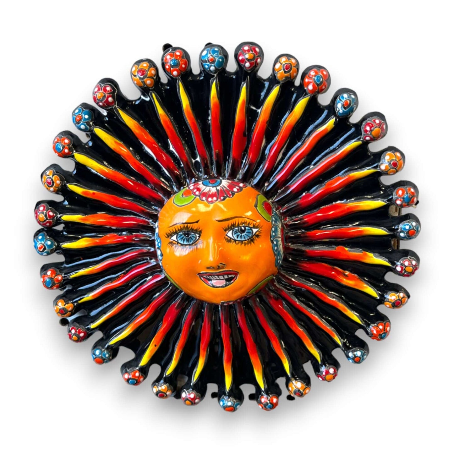 Mini Talavera Sun Wall Art | Handcrafted Mexican Decor