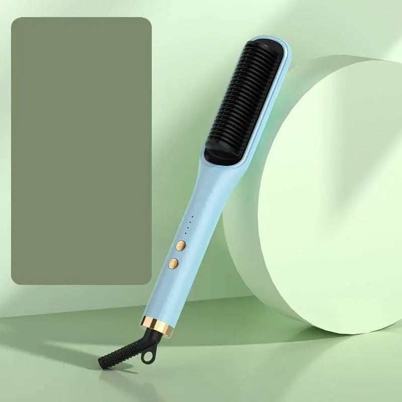 Mint Green Anion Hair Care Electric Straightener Comb
