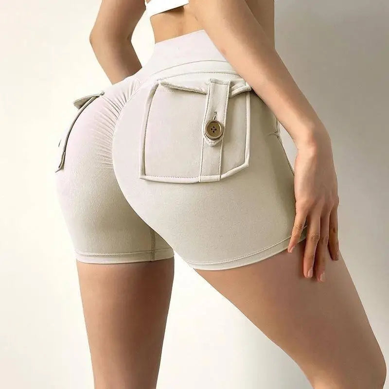 Mint Green Nude Feel Pocket Yoga Shorts
