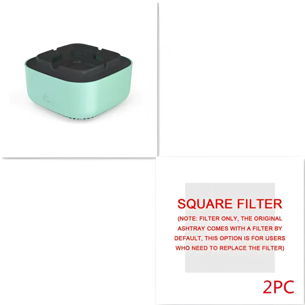 Mint Green Smoke Removal Air Purification Ashtray