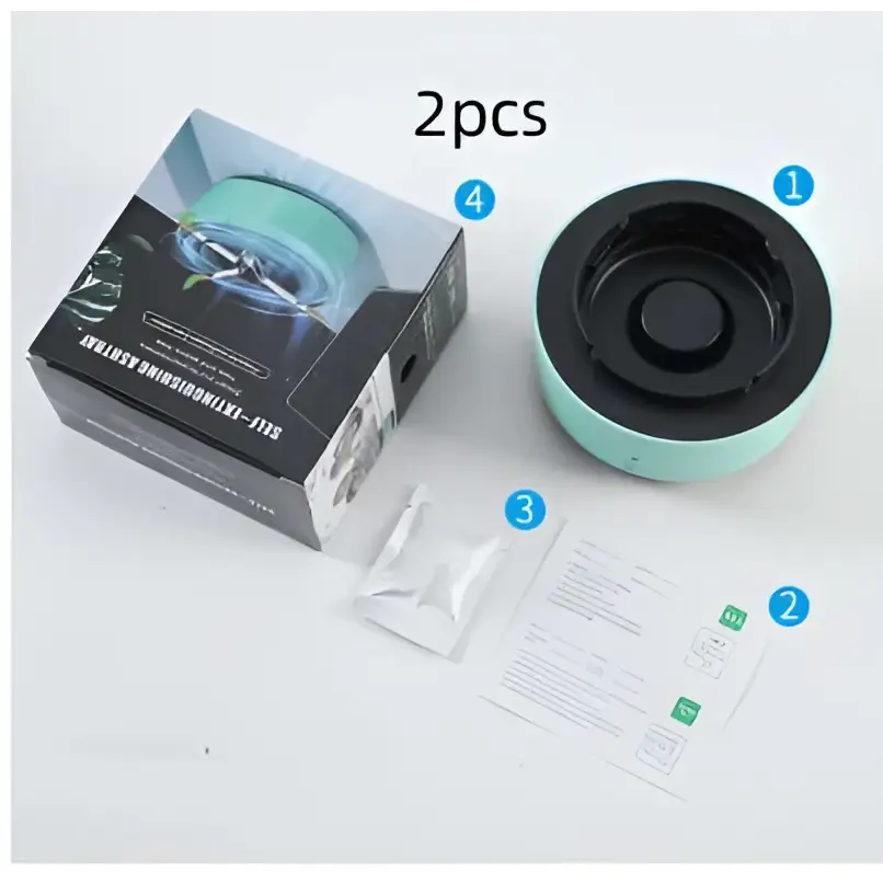 Mint Green Smoke Removal Air Purification Ashtray