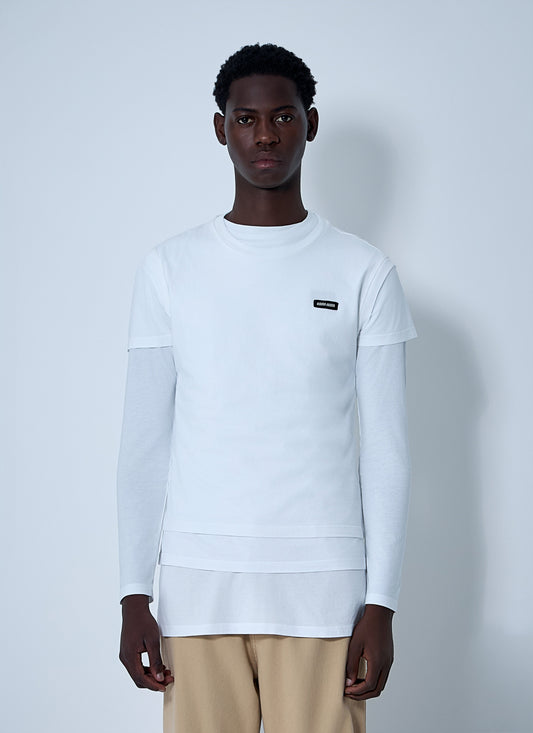 Miu Miu Men Set Of Three Logo Motif T-Shirts