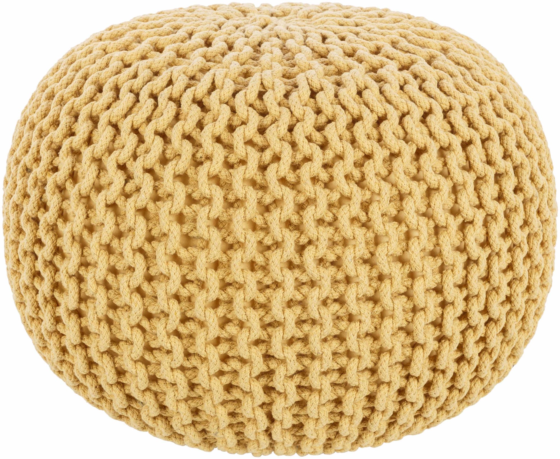 Yablanitsa Orange Knitted Pouf-0