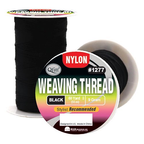M&M NYLON WEAVING THREAD BLACK 60YD