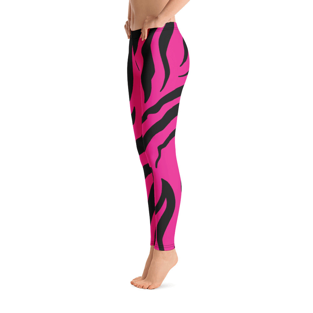Zebra Print Pink Leggings-3
