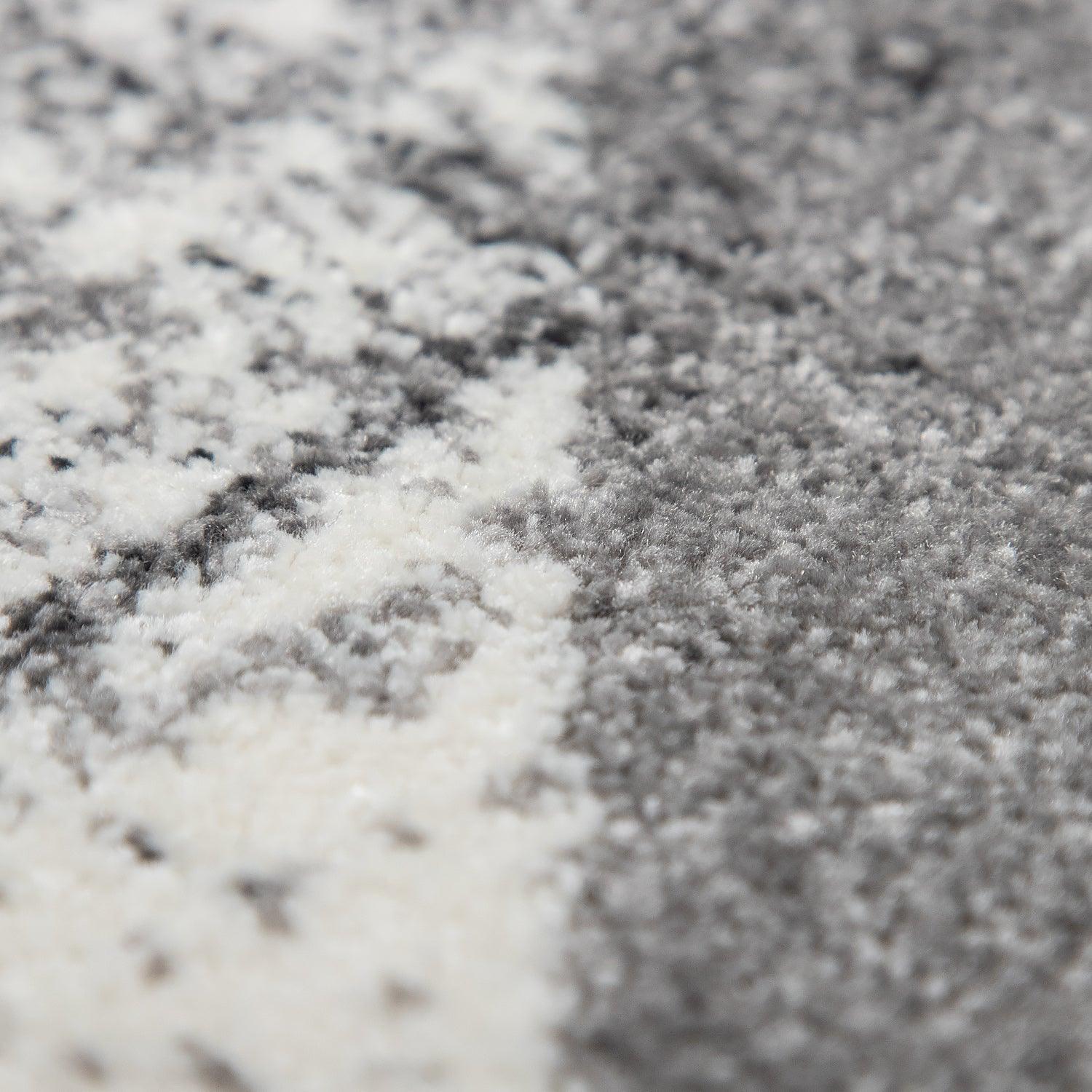 Modern Area Rug Mero Abstract Design - Black and White-2