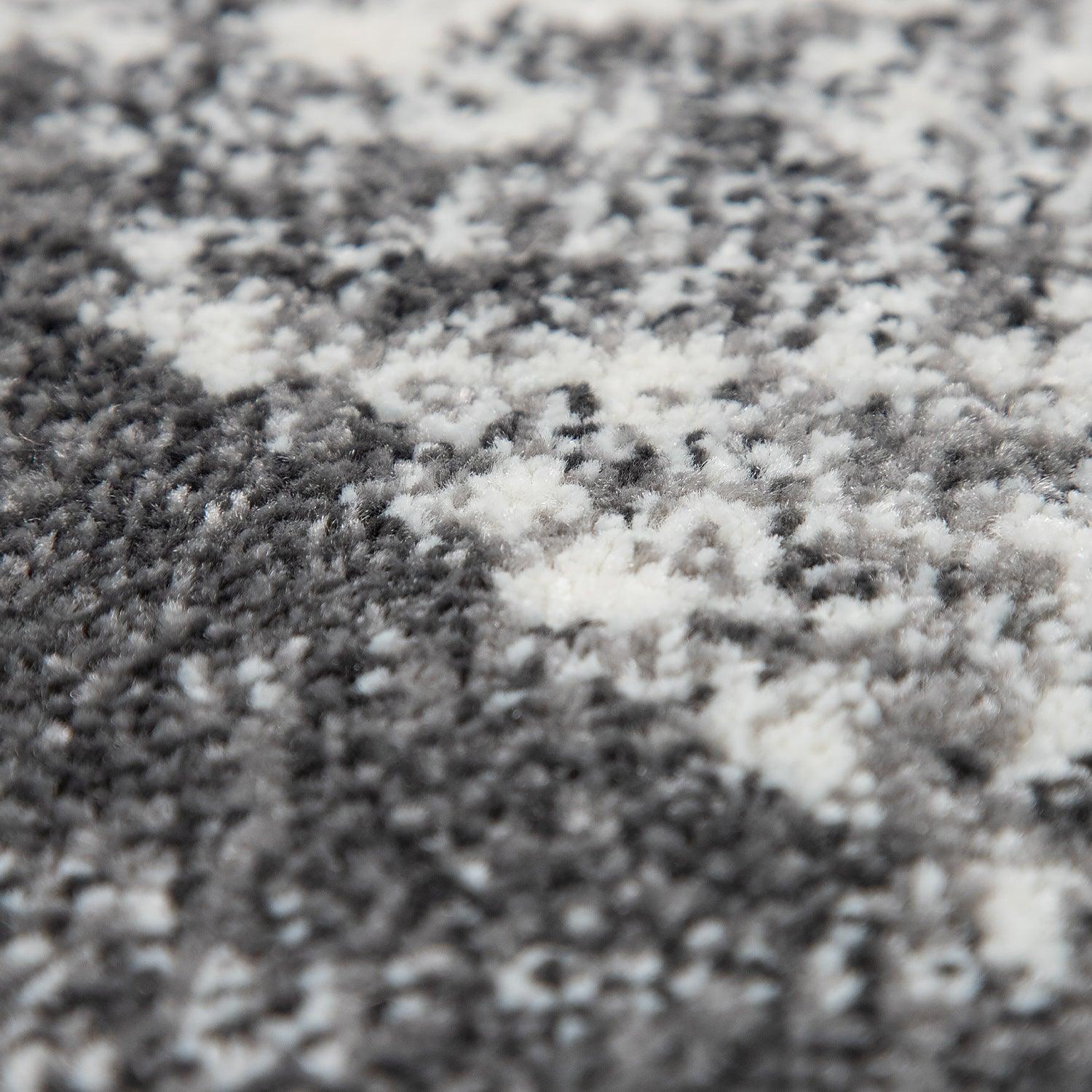 Modern Area Rug Mero Abstract Design - Black and White-3