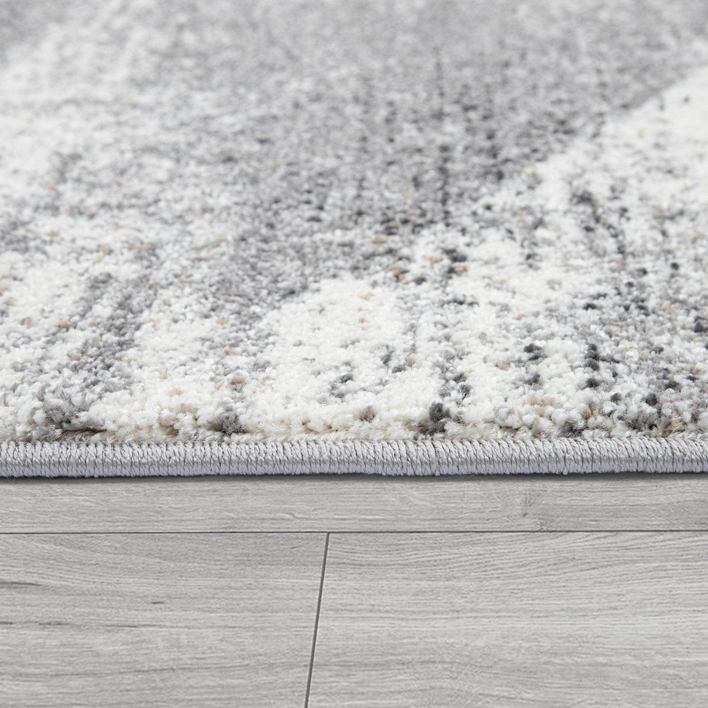 Modern Area Rug Mero Abstract Design - Grey White Brown-1