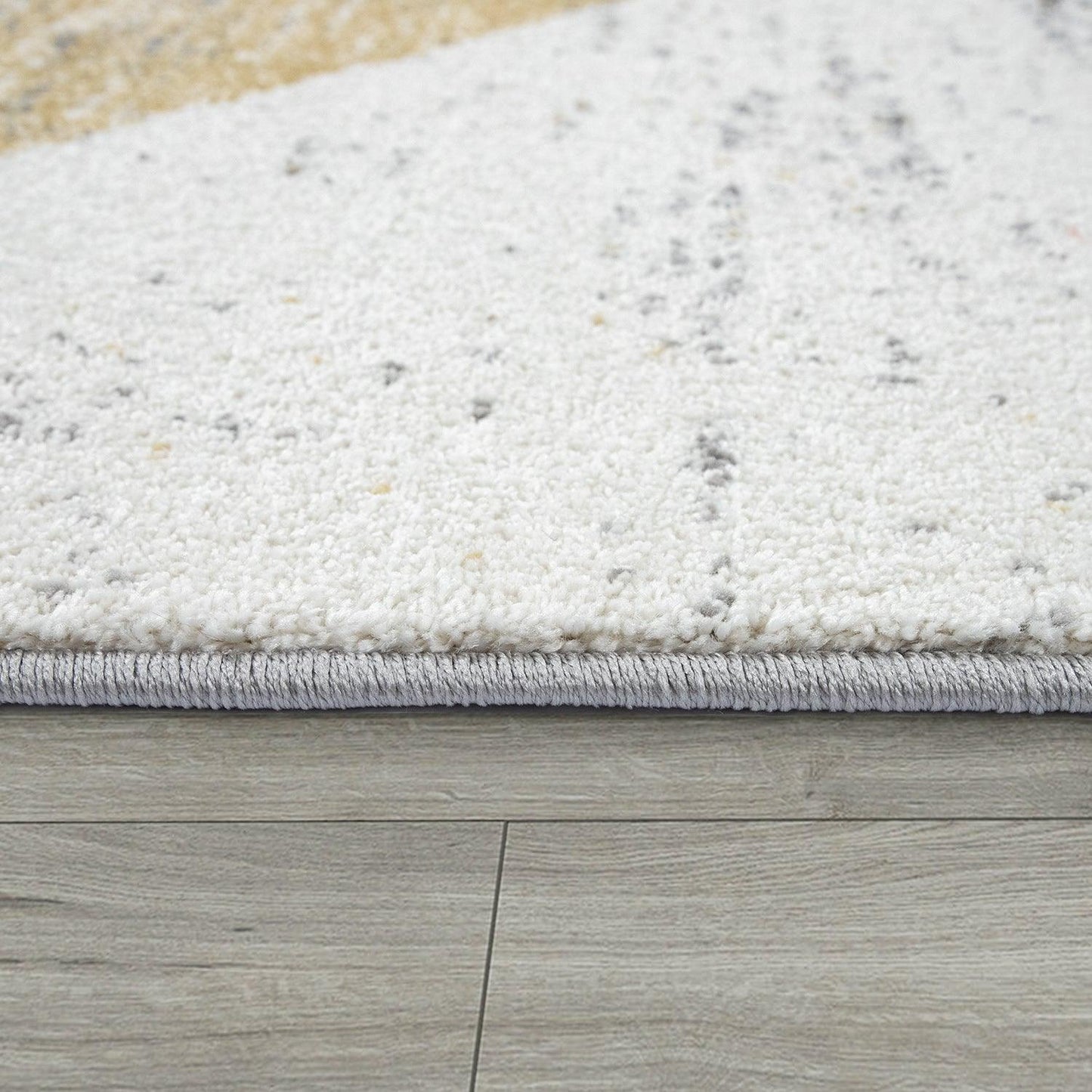 Modern Area Rug Mero Abstract Design - Grey White Yellow-4