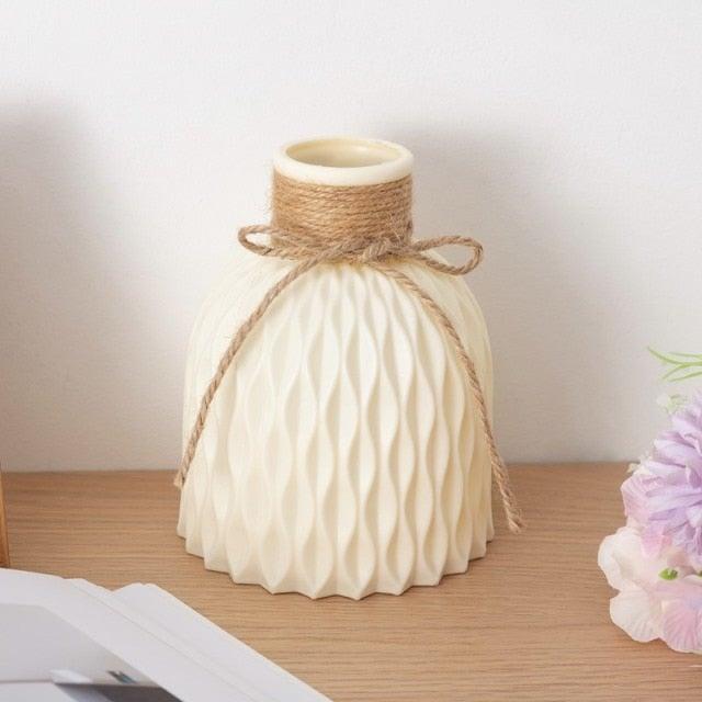 Modern Artifical Floral Plastic Vase Imitation Ceramic Flower Pot For Home Decor Living Room Centerpieces And Events Ornamnet