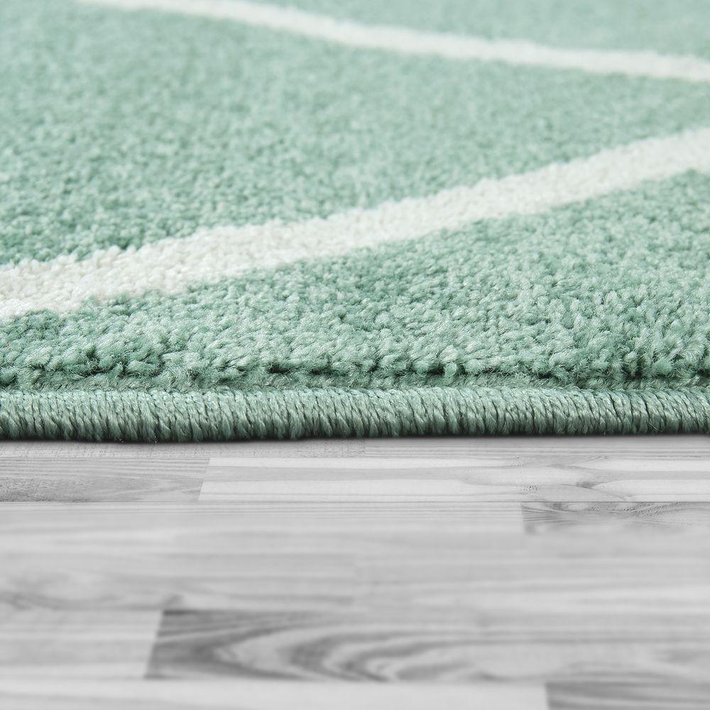 Modern Geometric Rug for Living-Room in Mint Green-1