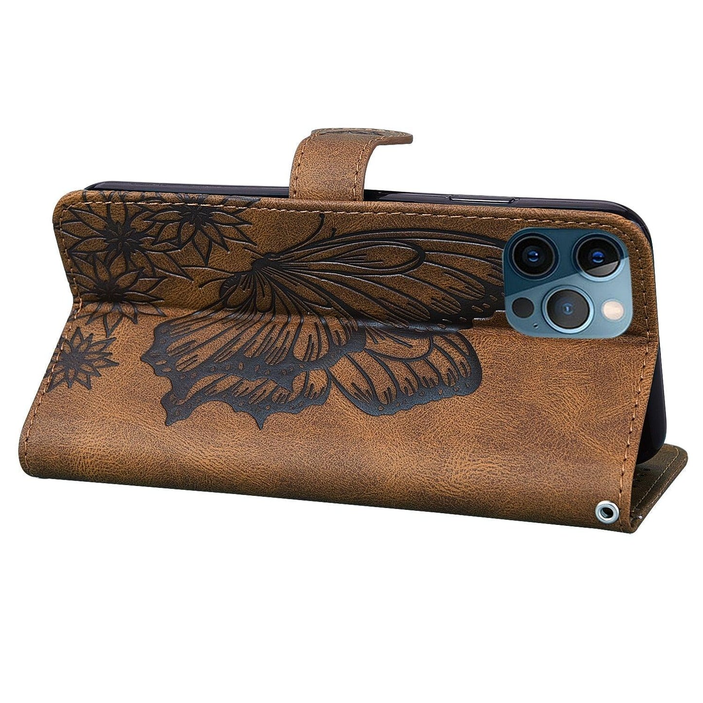 Modern Glitter Leather Flip Wallet Phone Case For iPhone 14 13 12 Pro Max 11 Shiny Green Butterfly Cover Glitter Flip Case Mobile Phone Case PU Leather Magnetic Case