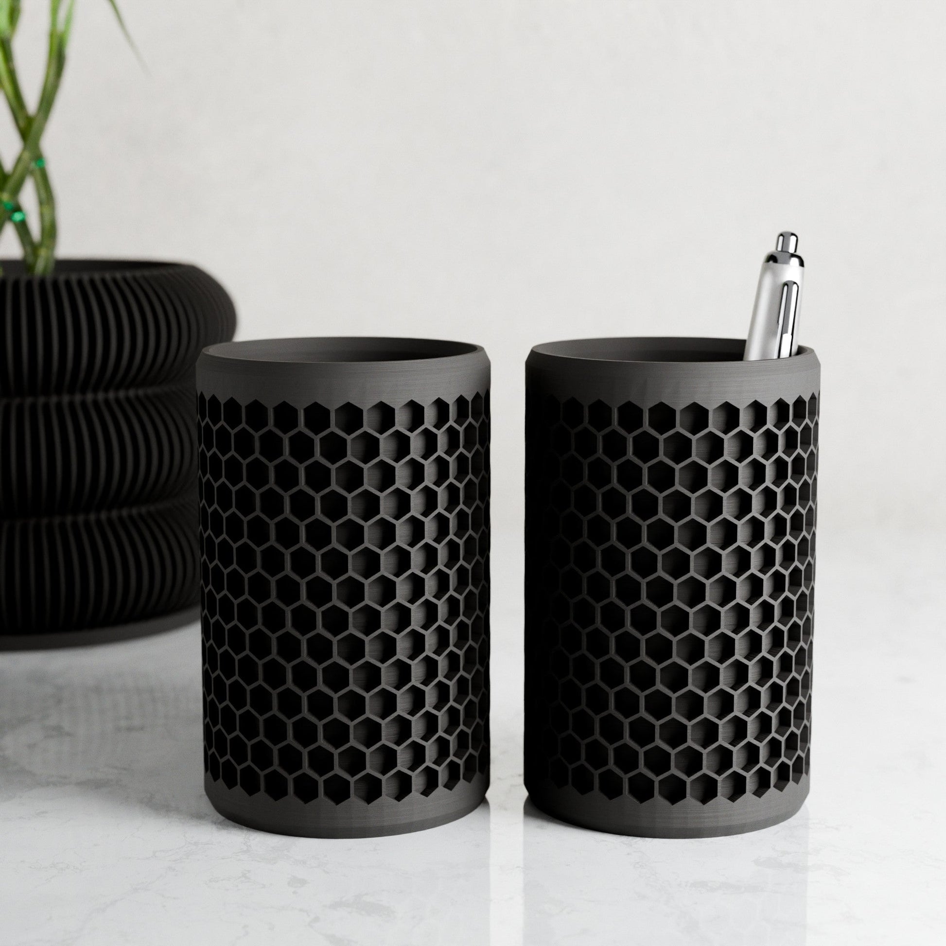 Modern Honeycomb Pencil Holder-0