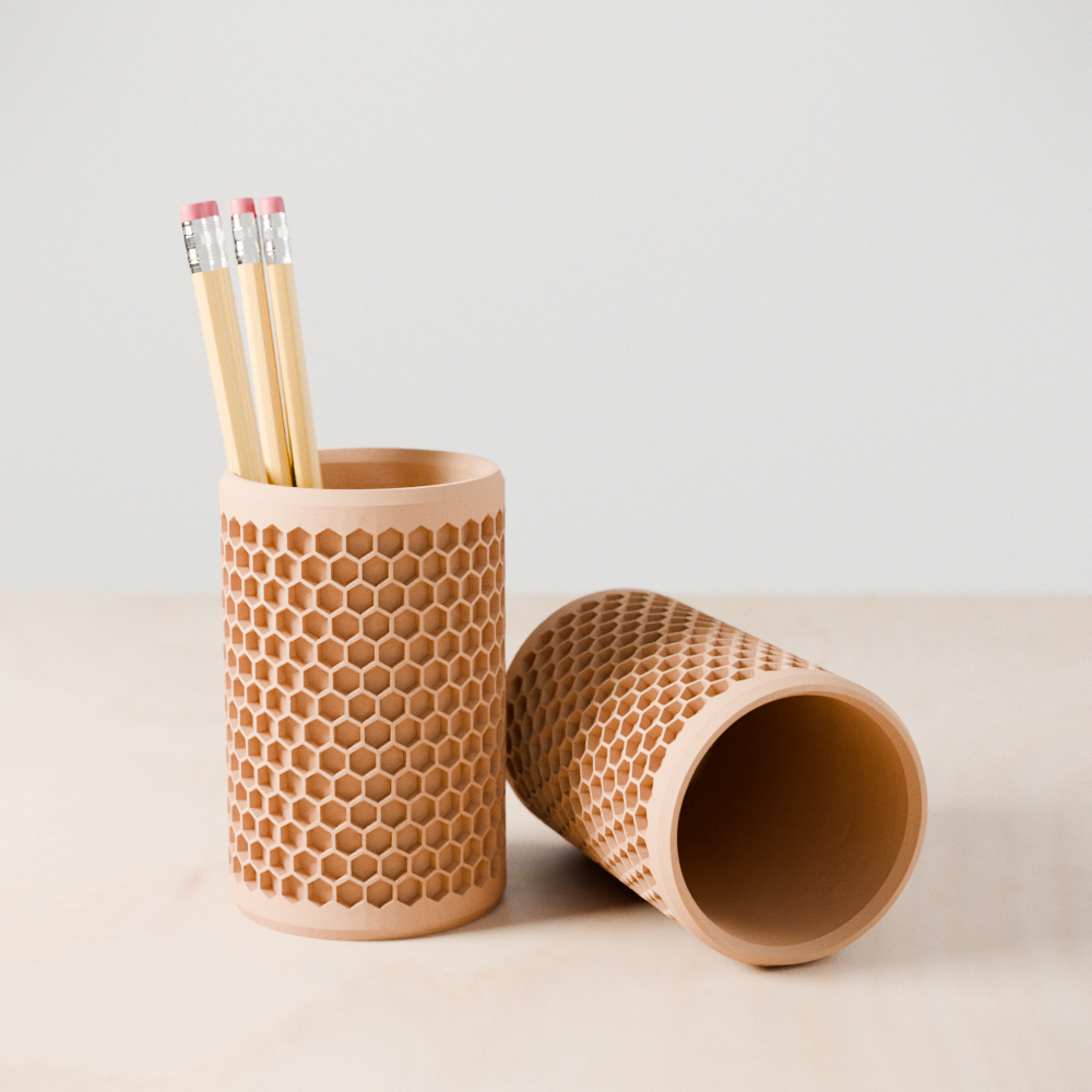Modern Honeycomb Pencil Holder-7