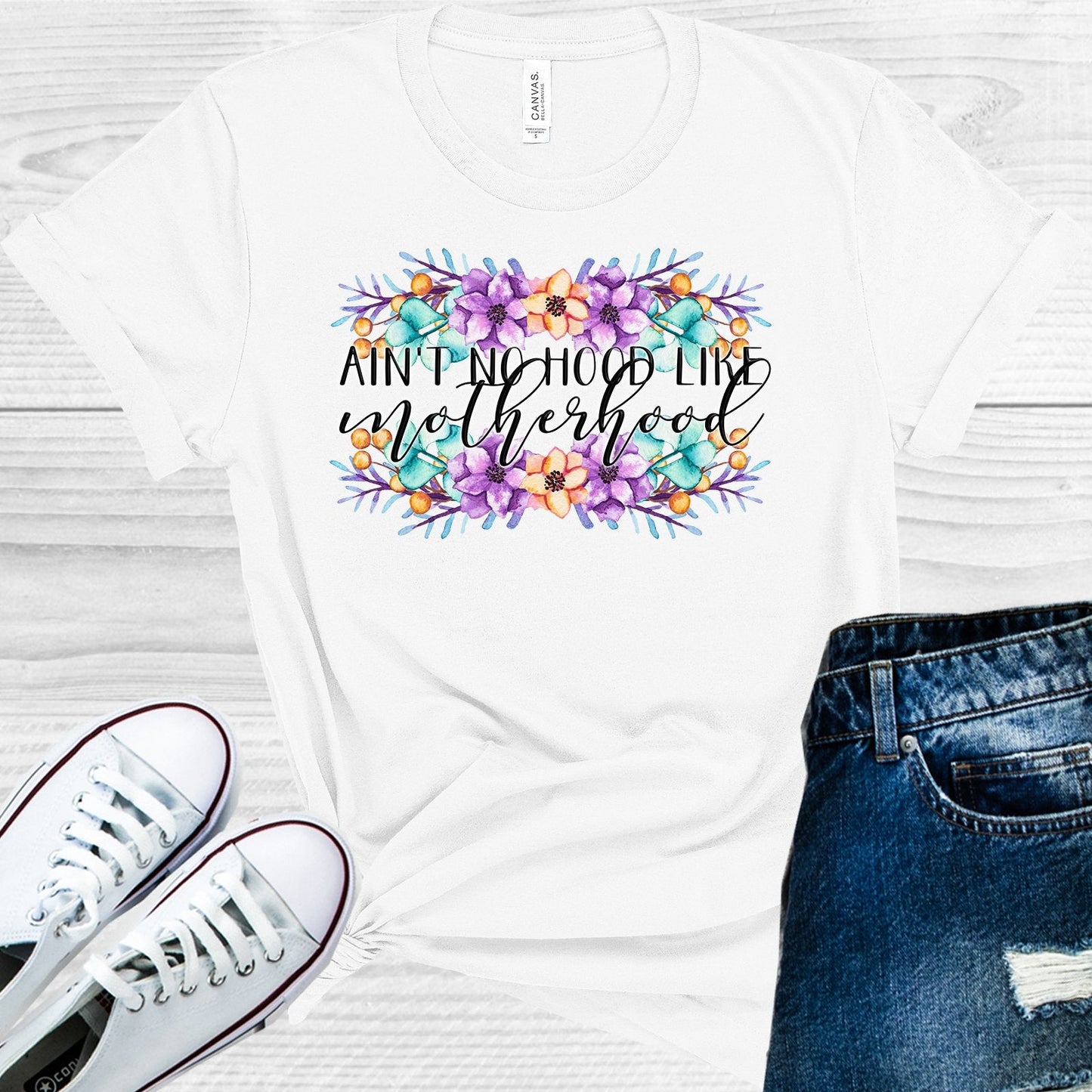 Ain't No Hood Like Motherhood Graphic Tee