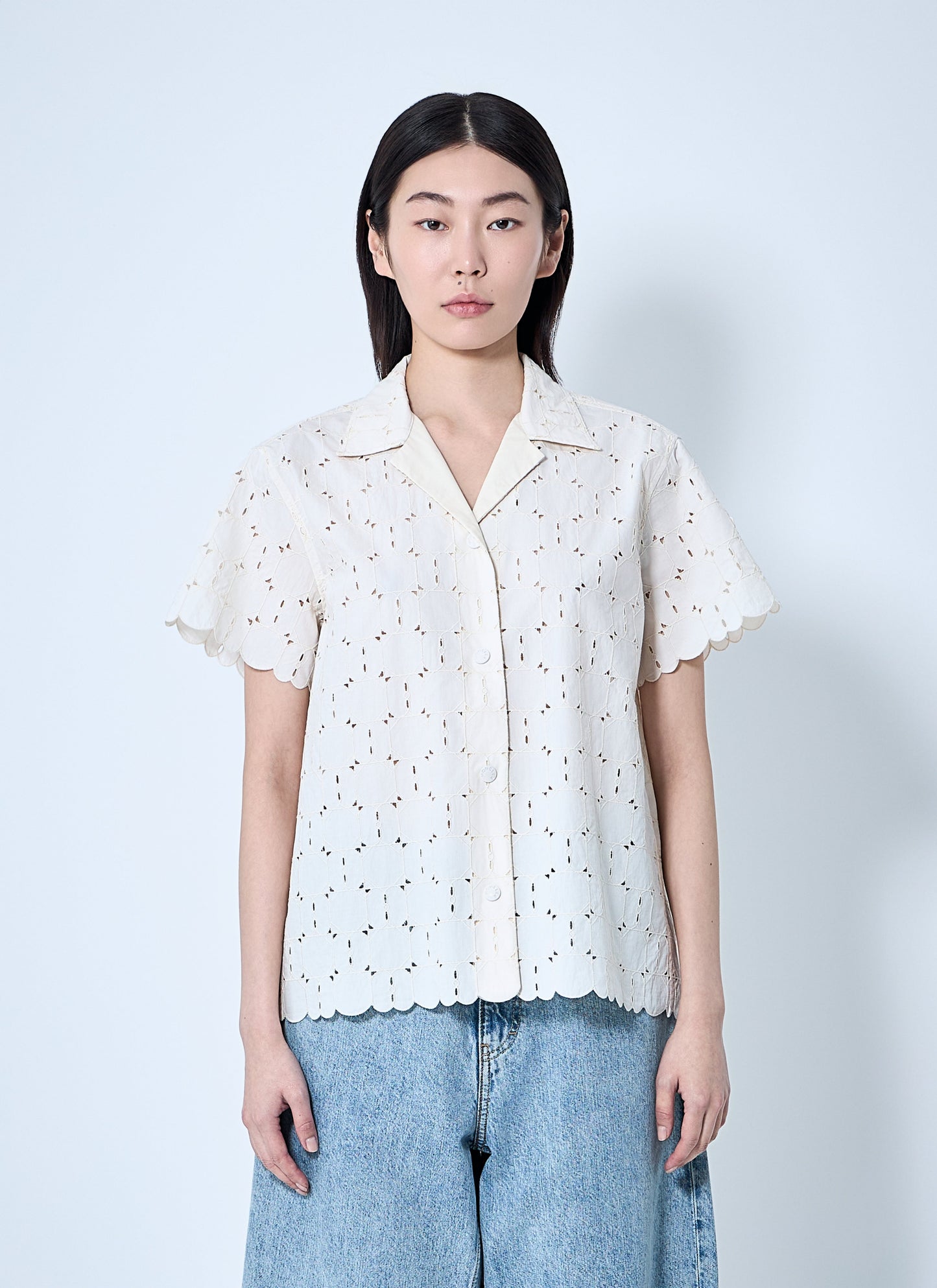 Moncler Women Lace Button-Down Shirt