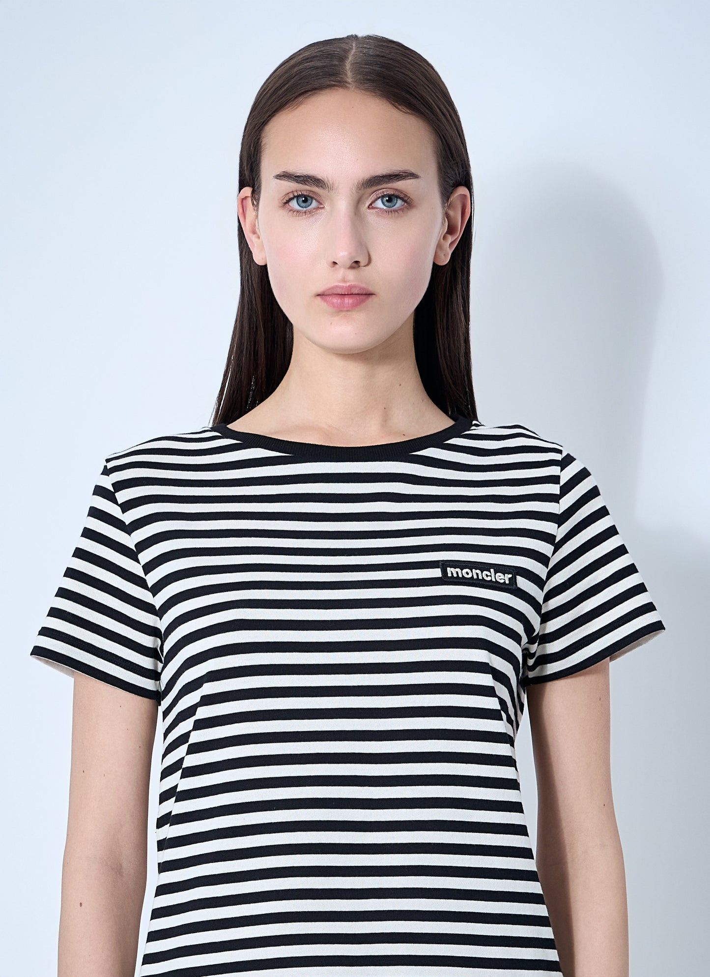 Moncler Women Striped Logo Motif T-Shirt