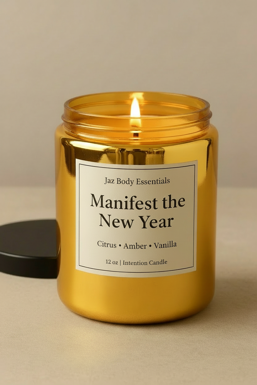 Manifest the New Year — Luxe Intention Candle with Cash Inside-0