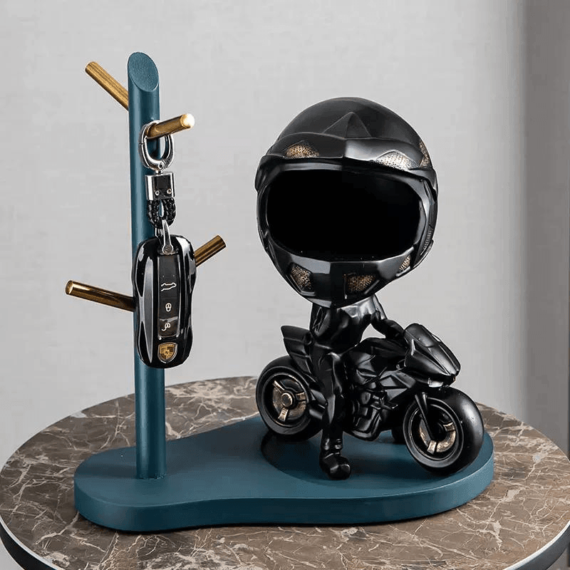Moto Rider Themed Key Storage Decor